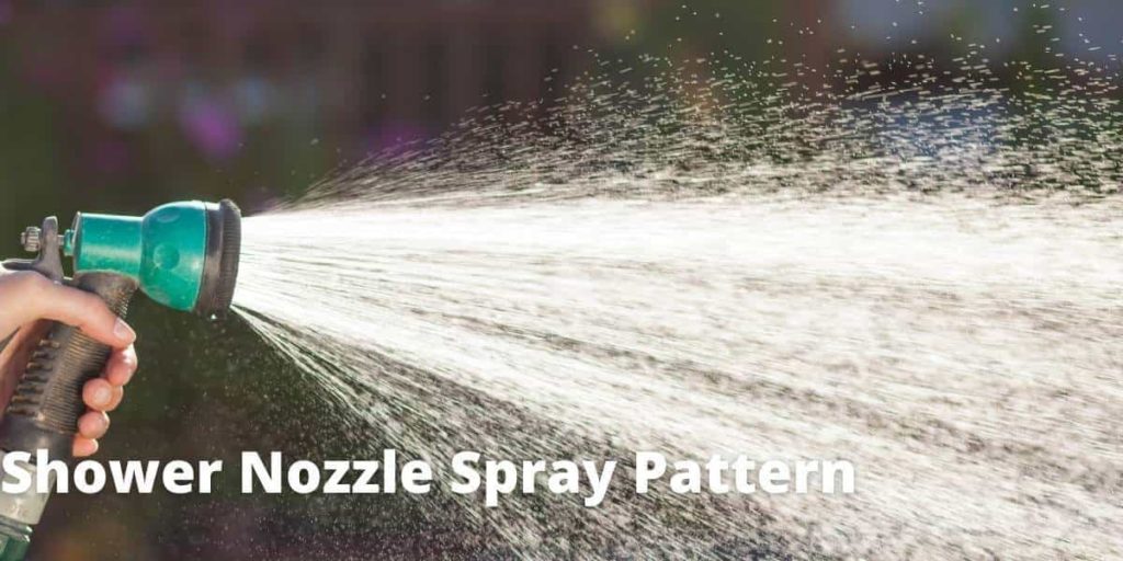 Gardening hose nozzle running on shower spray pattern