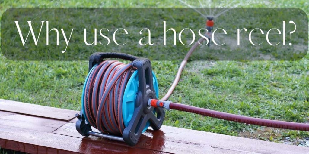 crank-driven manual garden hose reel
